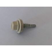 Винт за метал/дърво 4.8 х 20 mm RAL 1015, с шайба Винт за метал/дърво 4.8 х 20 mm RAL 1015, с шайба
