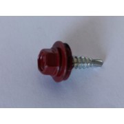 Винт за метал/дърво 4.8 х 20 mm RAL 3009, с шайба Винт за метал/дърво 4.8 х 20 mm RAL 3009, с шайба