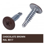 Винт за метал 4.2 х 16 mm, RAL 8017, самопробивен