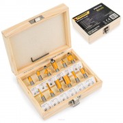 Комплект фрезери за дърво POWERMAT PM-ZFD-12.8T, 12 броя