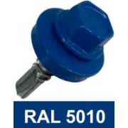 Винт за метал/дърво 4.8 х 20 mm, RAL 5010, с шайба EPDM Винт за метал/дърво 4.8 х 20 mm, RAL 5010, с шайба EPDM