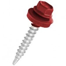 Винт за метал/дърво самопробивен, 4.8 х 50 mm, RAL 3011, с EPDM шайба Винт за метал/дърво самопробивен, 4.8 х 50 mm, RAL 3011, с EPDM шайба