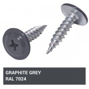 Винт/копче за метал 4.2 х 14 mm RAL 7024, самонарезен с остър връх Винт/копче за метал 4.2 х 14 mm RAL 7024, самонарезен с остър връх