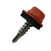 Винт за метал/дърво 4.8 х 20 mm, RAL 8004, с шайба EPDM, самопробивен Винт за метал/дърво 4.8 х 20 mm, RAL 8004, с шайба EPDM, самопробивен