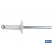 Поп-нит 5.0 x 16 mm RAL 9002 широка периферия H14 ал/ст, стандарт - EN ISO 14589 Поп-нит 5.0 x 16 mm RAL 9002 широка периферия H14 ал/ст, стандарт - EN ISO 14589