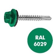 Винт за метал/дърво самопробивен, 4.8 х 35 mm, RAL 6029 Винт за метал/дърво самопробивен, 4.8 х 35 mm, RAL 6029