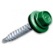 Винт за метал/дърво 4.8 х 20 mm, RAL 6029, с шайба EPDM