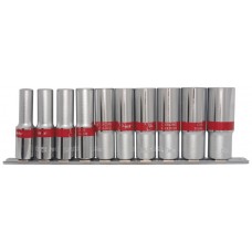 Комплект вложки удължени, 1/2", 6-стенни, 10 бр., 10-22 mm