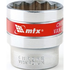 Вложка, 1/2", 22 mm, 12-стенна, хромирана