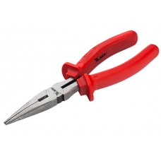 Клещи с удължени полукръгли прави челюсти Econom, 180 mm, шлифовани, пластмасови дръжки